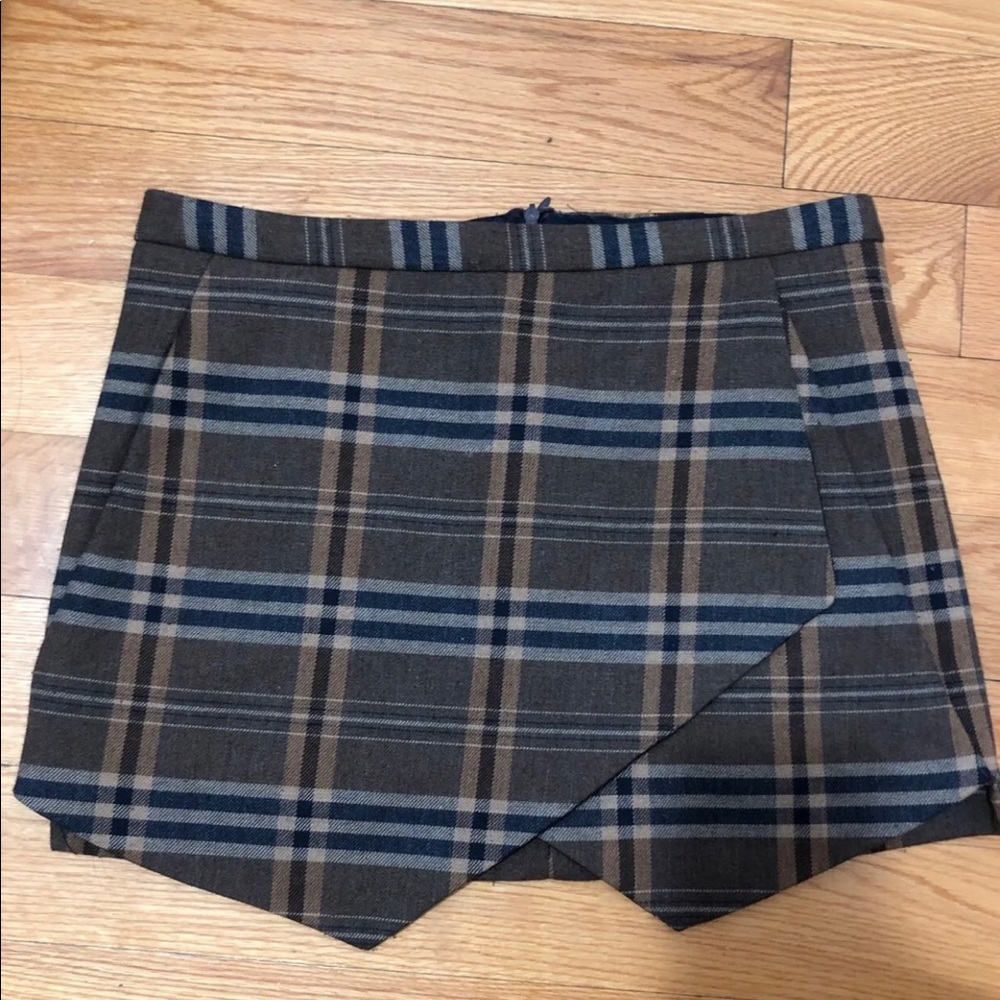 Zara plaid mini skirt Sz s